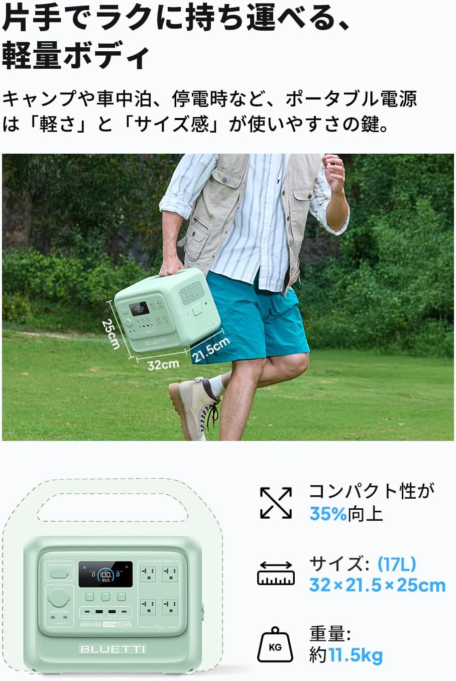 BLUETTI_AORA 100 V2_商品説明画像_03